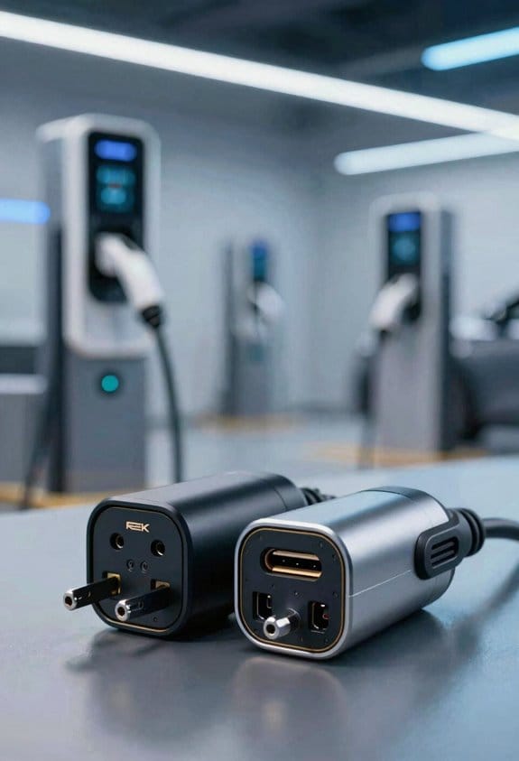 adapter connects mismatched ev plugs