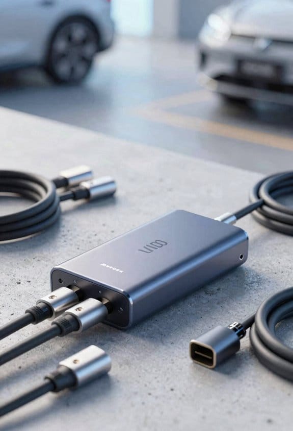 clean organized device charging station