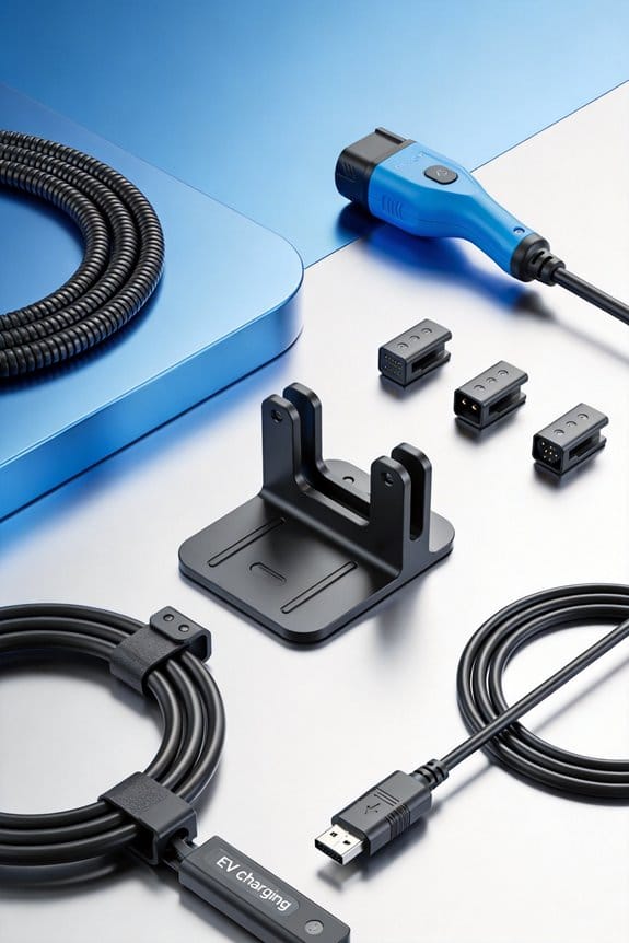 ev charger cable organization rising
