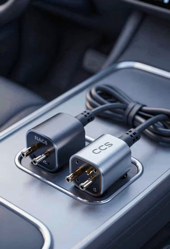 labelled coiled dual port adapters