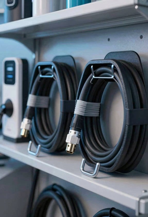 organized outdoor cable storage