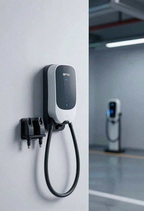 wall mounted charger frees floor