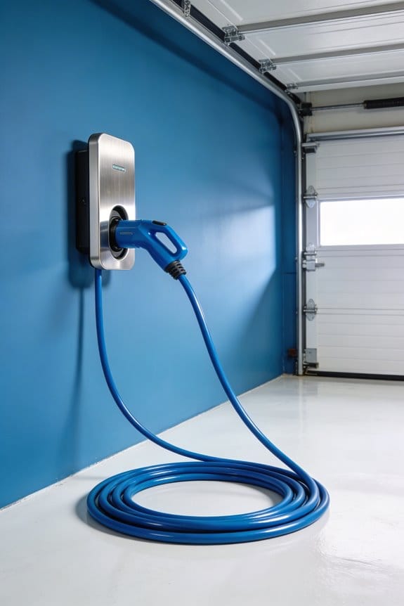 wall mounted ev charging holder